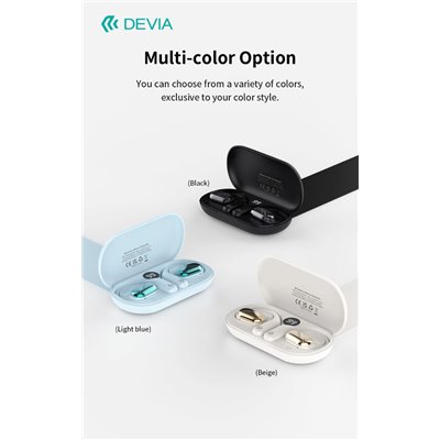 Auricolari&Microfoni Auricolari EM406 wireless senza inserimento nell'orecchio OWS Lite1 Blu