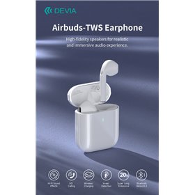 Auricolari&Microfoni Auricolari Airbuds TWS EM053 Carica Wireless BT 5.3 Bianchi