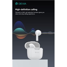 Auricolari&Microfoni Auricolari Devia TWS-K1 Bluetooth 5.3 EM057 Bianchi