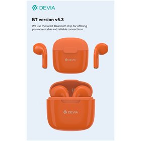 Auricolari&Microfoni Auricolari Devia TWS-K1 Bluetooth 5.3 EM057 Arancio