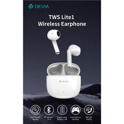 Auricolari&Microfoni Auricolari TWS EM404 Lite1 Bluetooth 5.4 Bianchi