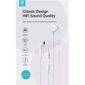 Auricolari&Microfoni Auricolari compatibili Apple Lightning con controlli e microfono