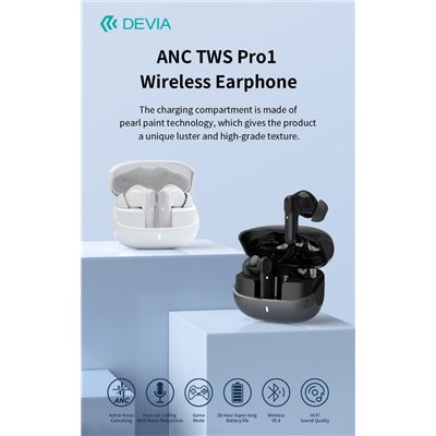 Auricolari&Microfoni Auricolari TWS EM408 con ANC riduzione del rumore Bianchi