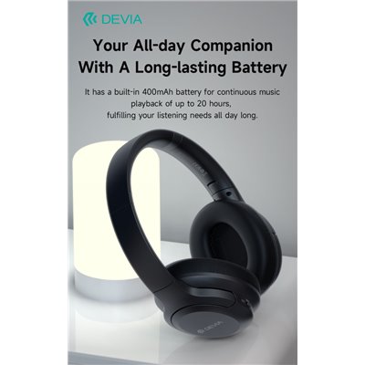 Auricolari&Microfoni Cuffie con ANC EarBass Wireless Devia Pro 1 Bassi Profondi
