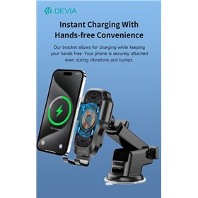 Supporti e Accessori Supporto smartphone per auto con carica wireless telescopico