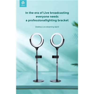 Supporti e Accessori Supporto smartphone e luce regolabile 8 pollici Nero