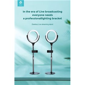 Supporti e Accessori Supporto smartphone e luce regolabile 12 pollici Nero