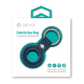 Supporti e Accessori Portachiavi per AirTag Apple in Pelle colore Blu