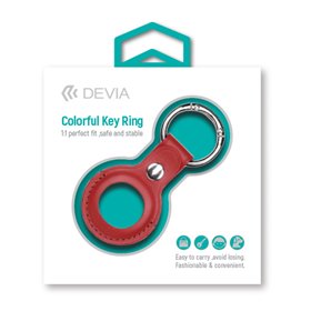 Supporti e Accessori Portachiavi per AirTag Apple in Pelle colore Rosso