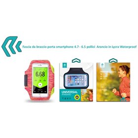 Supporti e Accessori Fascia da braccio porta smartphone 4.7 - 6.5 pollici Arancio