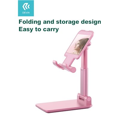 Supporti e Accessori Supporto Regolabile a libro per Tablet e Smartphone Rosa