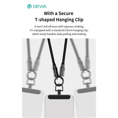 Supporti e Accessori Cordino con Cavo Carica Tipo-C tracolla 1.2mt porta telefono Viola