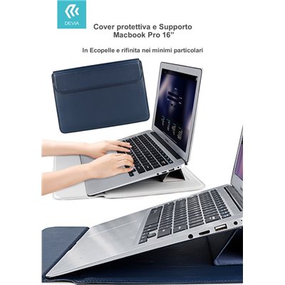 Apple MacBook Cover protettiva per Macbook Pro 16'' con Supporto Blu