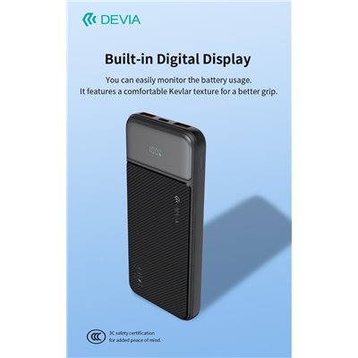 Power Bank Power bank completamente compatibile 22,5 W con display digitale 10000 mAh Nero