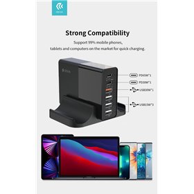 Carica Batterie Caricatore da tavolo multiplo 6 porte Extreme Speed 80W