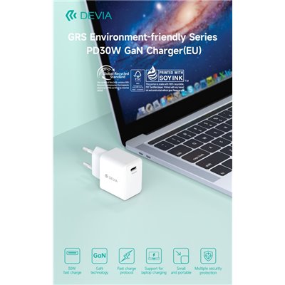 Carica Batterie Carica Batteria PD 30W GaN Uscita Tipo-C Certificato GRS