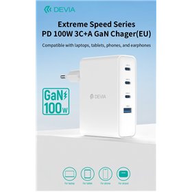 Carica Batterie Carica batterie PD da 100 Watt GaN 3 uscite Tipo-C e una Usb A