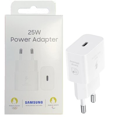 Carica Batterie Caricabatteria Originale Samsung EP-T2510NWE 25W Bianco