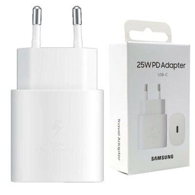 Carica Batterie Carica Batteria EP-TA800NWE Samsung USB-C 25W Bianco