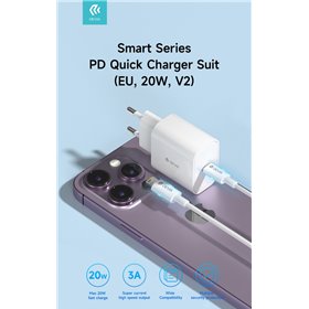 Carica Batterie Carica batteria rapido PD 20W con Cavo Tipo-C a Lightning