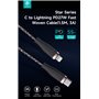 Cavi ConnettivitÃ  Cavo Intrecciato da C a Lightning 27W 3A, 1,5 Metri PD Nero