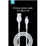 Cavi ConnettivitÃ  Kintone Cavo Micro Usb 5V 2.1A 1Mt Carica e dati Bianco
