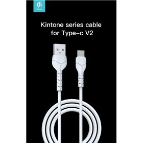 Cavi ConnettivitÃ  Kintone Cavo Tipo-C 5V 2.1A 1Mt Carica e dati Bianco