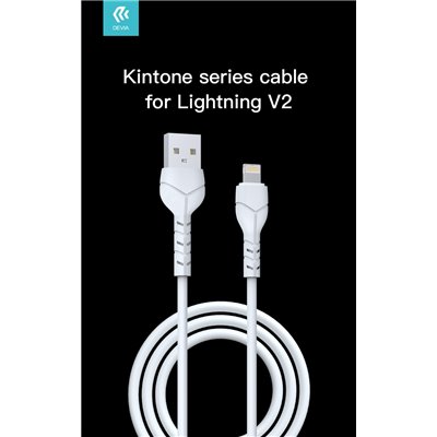 Cavi ConnettivitÃ  Kintone Cavo Lightning Apple 5V 2.1A 1M Carica e dati Bianco