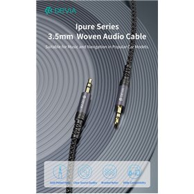 Cavi ConnettivitÃ  Cavo Audio Jack dorati 3,5 a 3,5 mm 1 Metro nero