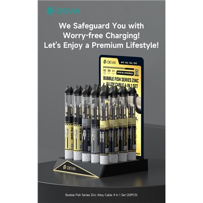 Cavi ConnettivitÃ  Espositore con 20 cavi connettori in Lega di Zinco A C L