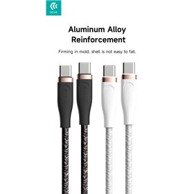 Cavi ConnettivitÃ  Cavo Intrecciato da C a C 60W 3A, 1,5 Metri Bianco