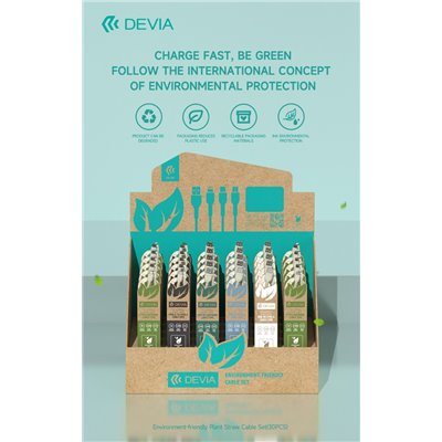 Kit & Espositori Espositore 30 cavi in fibra di paglia biodegradabili