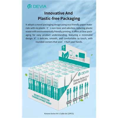 Kit & Espositori Espositore Kintone 25 Cavi 5pz A-C 5pz A-L 5pz C-L 10pz C-C cavi 1 metro