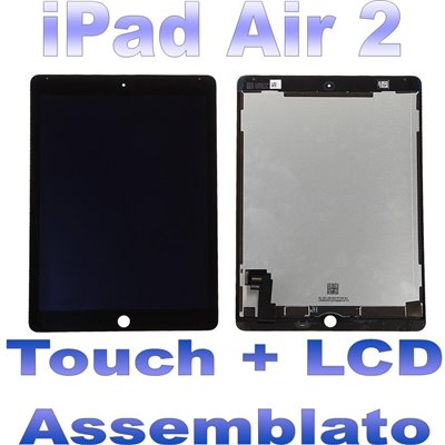 Apple iPad LCD + Touch Assemblato per iPad 2 Air Nero Grado A+ A1566