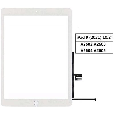 Apple iPad Touch per iPad 9 10.2'' con pulsante Home A2602 A2603 Bianco