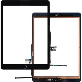 Apple iPad Touch Con pulsante per iPad 7 & 8 Generazione A2197 - A2200 - A2270 Nero