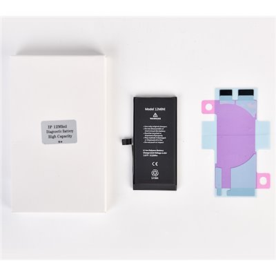 iPhone Serie 12 IP 12 mini Batteria Diagnostica Alta CapacitÃ  2460mAh Nero S+