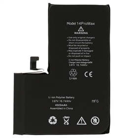 iPhone Serie 14 IP 14 Pro Max Batteria Diagnostica 4323 mAh Nero S+