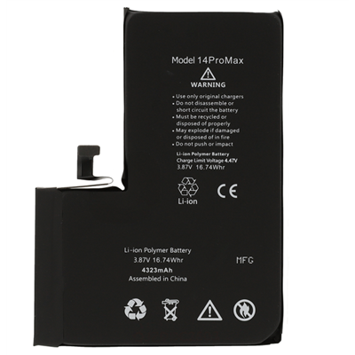 iPhone Serie 14 IP 14 Pro Max Batteria Diagnostica 4323 mAh Nero S+