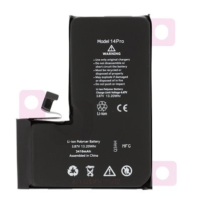 iPhone Serie 14 IP 14 Pro Batteria Diagnostica Alta CapacitÃ  3410mAh Nero S+