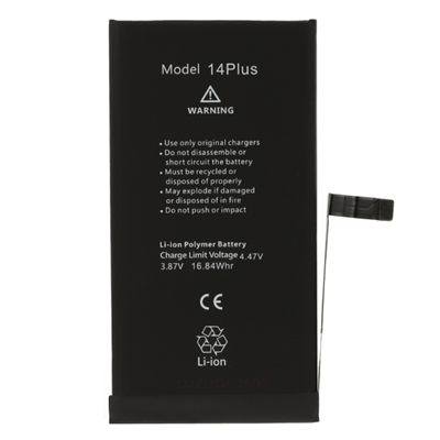 iPhone Serie 14 IP 14 Plus Batteria Diagnostica 4325 mAh Nero S+