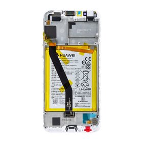 Huawei Serie Y Lcd per Huawei Y6 2018 Con Batteria Service Pack Bianco