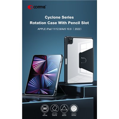 Cover Apple iPad Cover per iPad 10 10.9 2022 con rotazione e supporto Viola