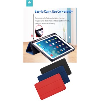 Cover Apple iPad Cover a libro iPad Air 4 10.9' 2020 con supporto pencil Nera