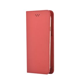 Cover Universali Custodia a Libro Universale per Smartphone 5.5 Pollici Rossa