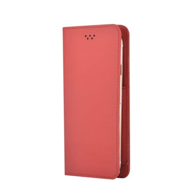 Cover Universali Custodia a Libro Universale per Smartphone 5.5 Pollici Rossa