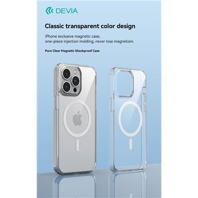Cover Apple iPhone Cover trasparente magnetica carica wireless iPhone 15