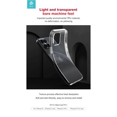 Cover Apple iPhone Cover protettiva trasparente morbida per iPhone 12 Pro Max