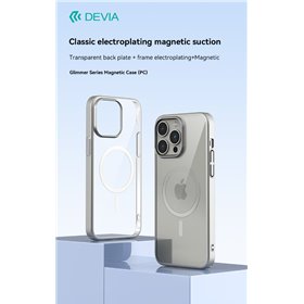 Cover Apple iPhone Cover Magnetica Glimmer Apple Magsafe iPhone 15 Pro Max Silv