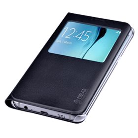 Cover Samsung Cover Samsung S6 Edge+ Plus con Finestra Touch Colore Nera